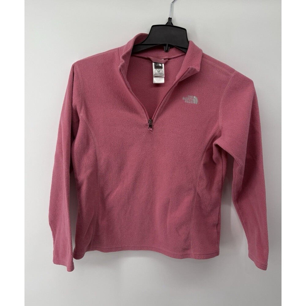 The North Face Girls 1/4 Zip Fleece Pink Jacket Size X-Large (18)